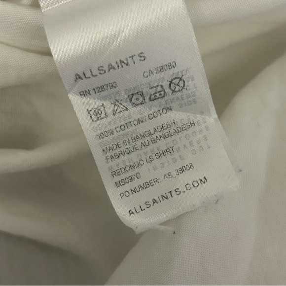 ❤️ ALLSAINTS Men's White Button-Down Shirt M - Picture 6 of 10